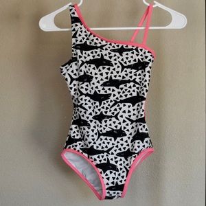 Shark print girls size 7/8 Art Class swimsuit